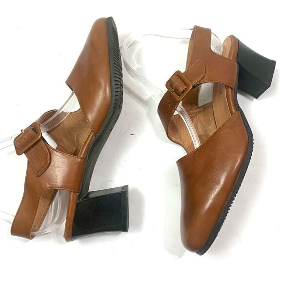 BeautiFeel Leather Slingback Heels - Picture 5 of 10